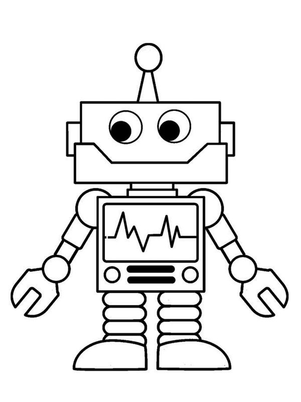 Cute Robot Coloring page