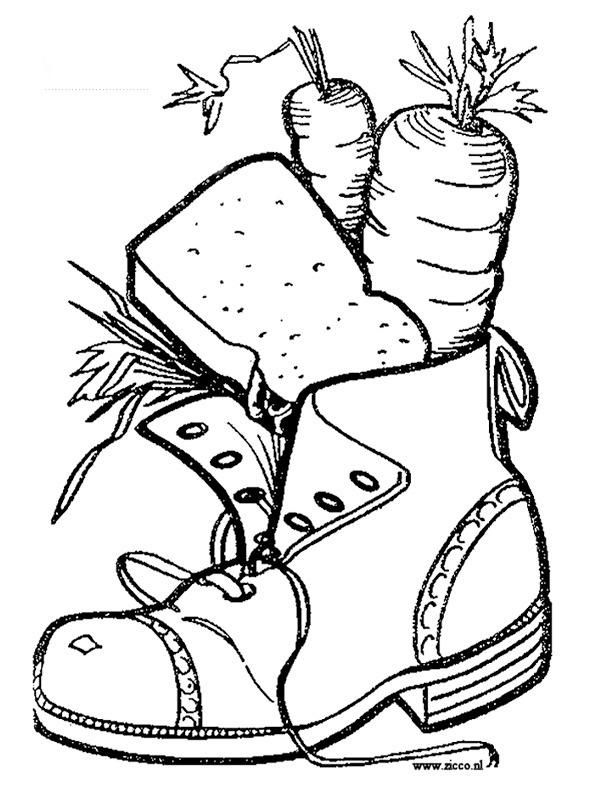 Placing shoe for sinterklaas Coloring page