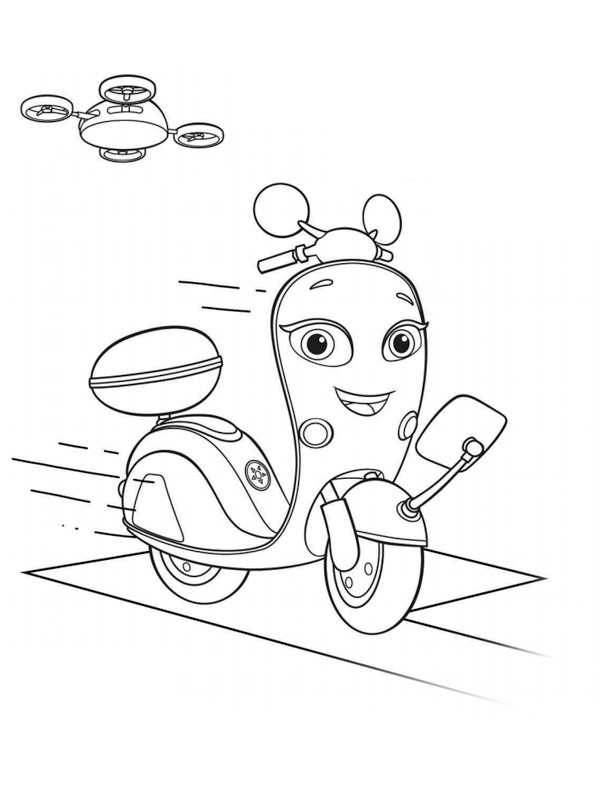Scootio Wizzbang Ricky Zoom Coloring page Scootio Wizzbang Ricky Zoom Coloring page