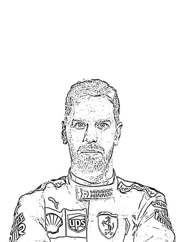 Sebastian Vettel Coloring page