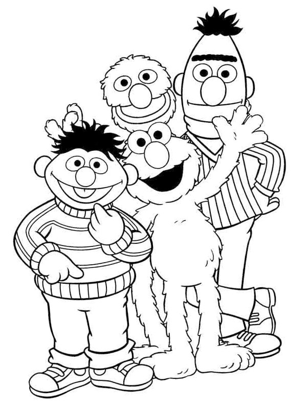Sesame Street characters Coloring page Sesame Street characters Coloring page