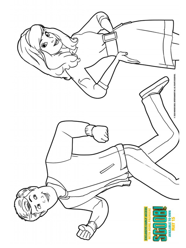 Shaggy Rogers and Daphne Blake Coloring page Shaggy Rogers and Daphne Blake Coloring page
