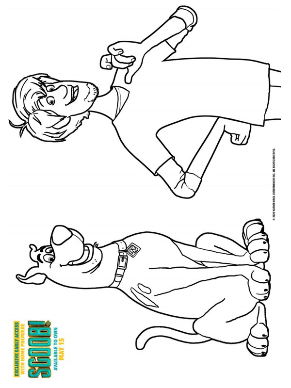 Shaggy Rogers and Scooby-Doo Coloring page