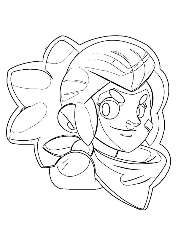 Shelly brawl stars Coloring page