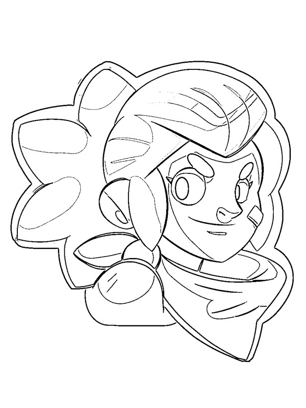 Shelly brawl stars Coloring page Shelly brawl stars Coloring page