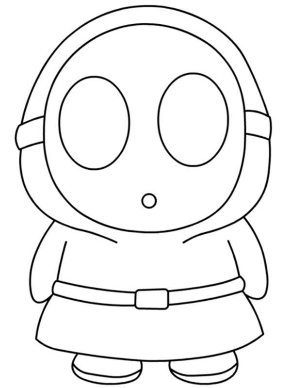Shy Guy from Mario Coloring page Shy Guy from Mario Coloring page