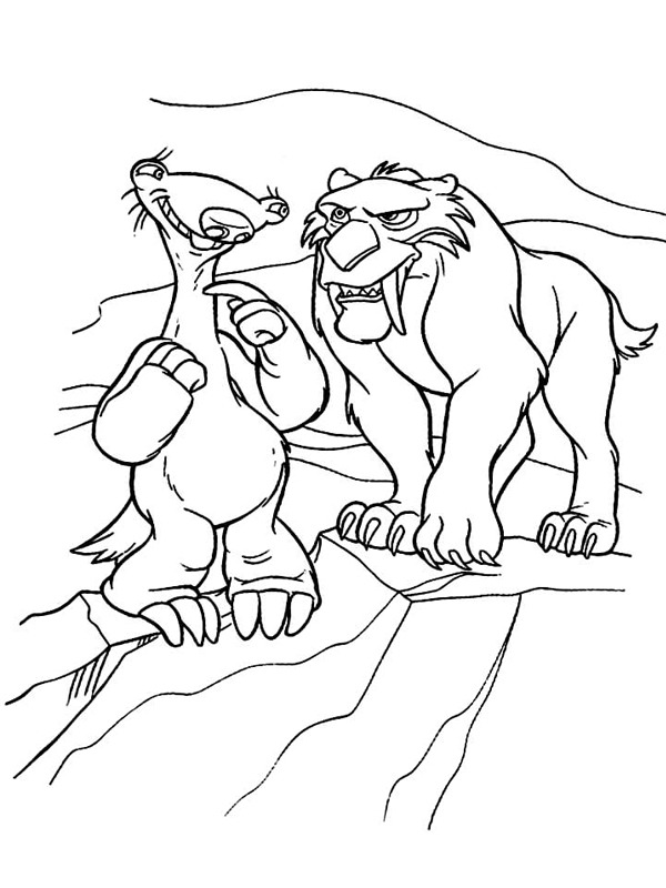 ice age diego coloring pages