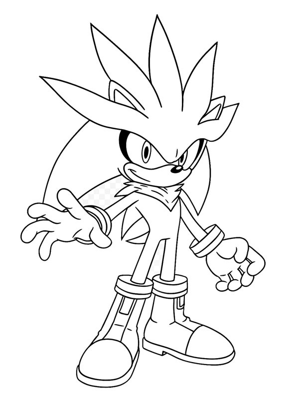 Silver the Hedgehog Coloring page Silver the Hedgehog Coloring page