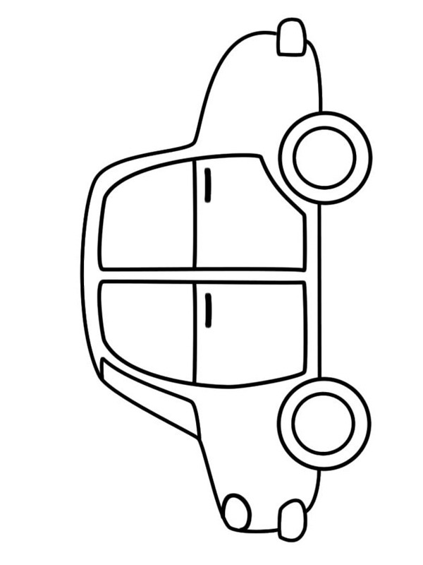 Easy car Coloring page