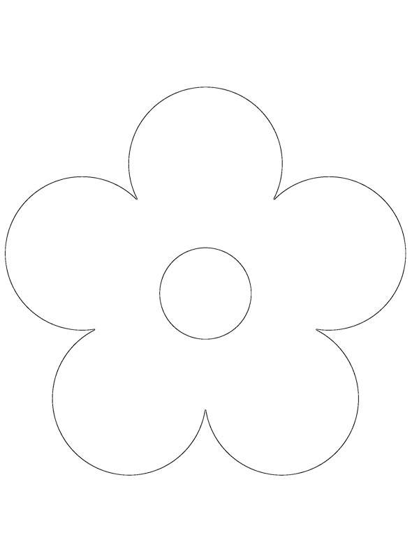 Simple flower Coloring page