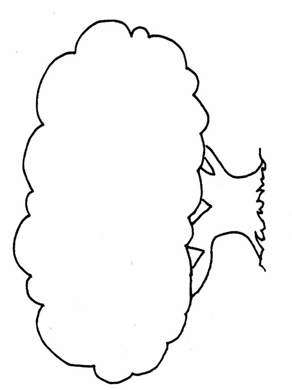 Simple tree Coloring page
