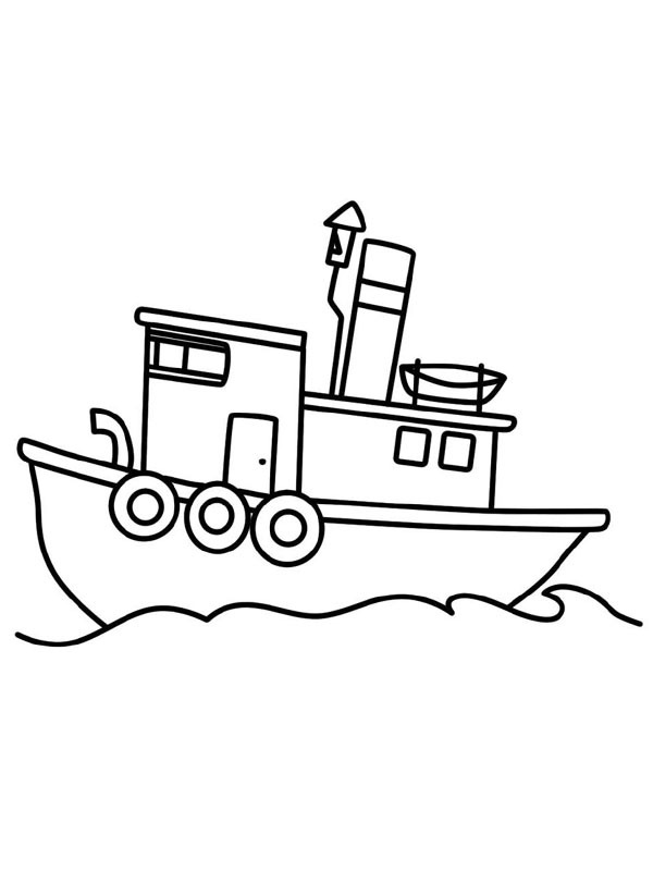 Simple boot Coloring page