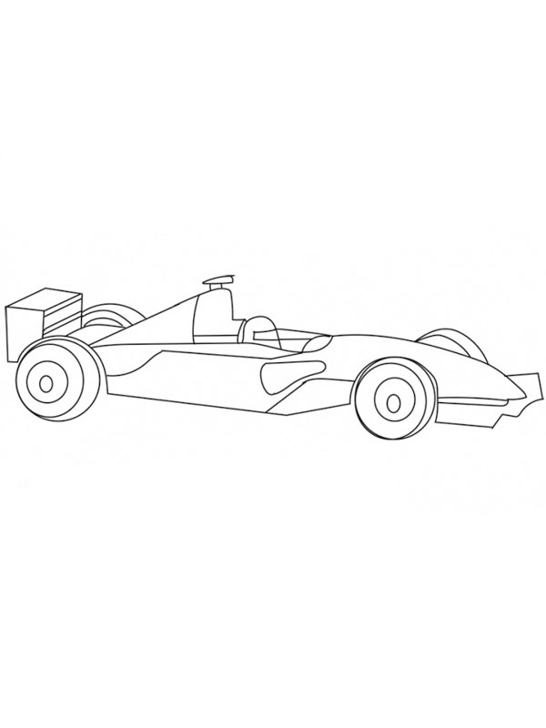 Simple formula 1 car Coloring page Simple formula 1 car Coloring page