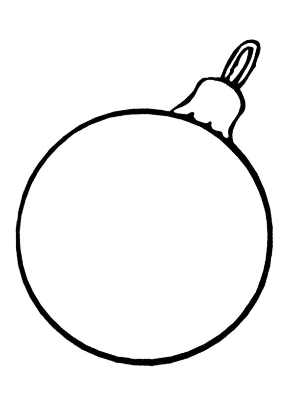 Simple Christmas ball Coloring page Simple Christmas ball Coloring page