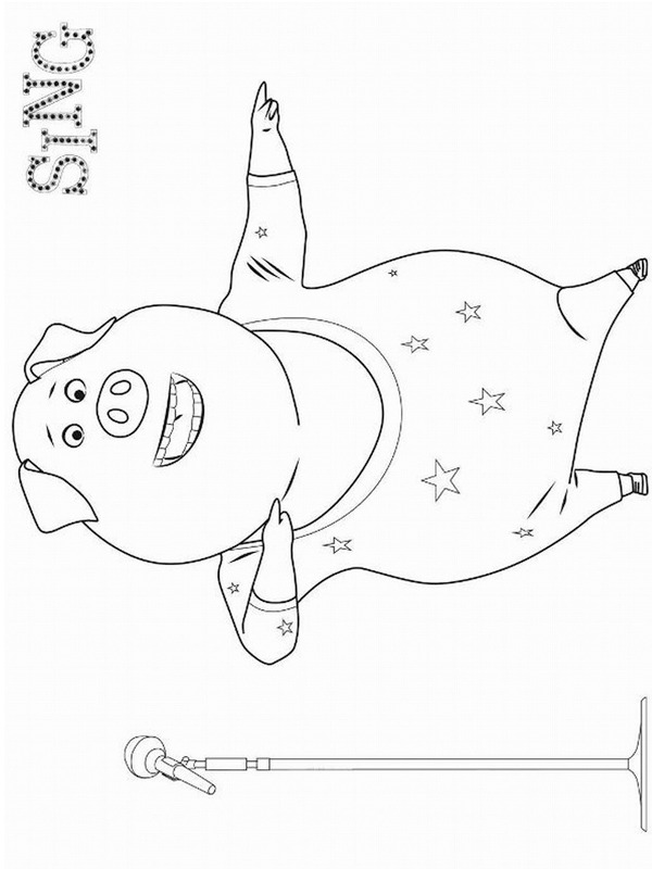 Sing Coloring page