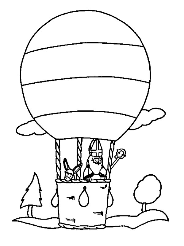 saint in the hot air balloon Coloring page