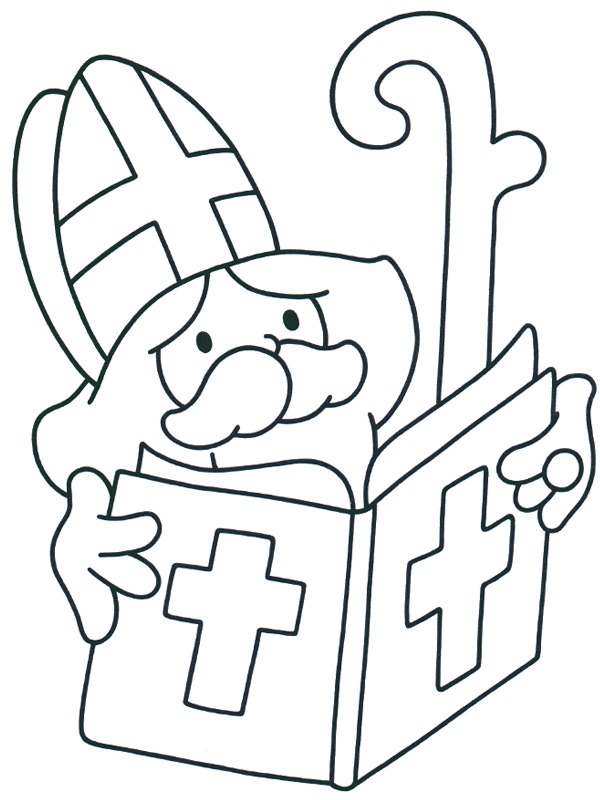 Saint Nicholas reads from his book Coloring page Saint Nicholas reads from his book Coloring page