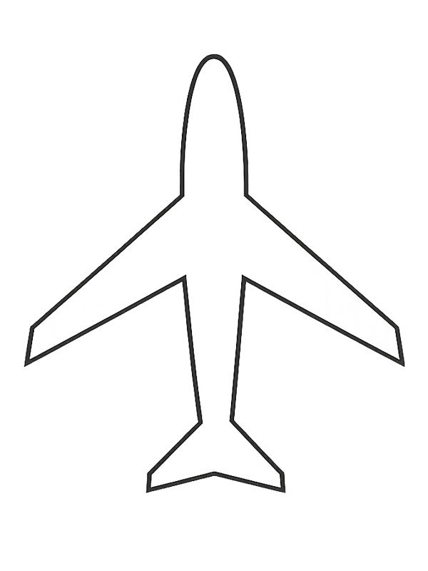 Airplane template Coloring page