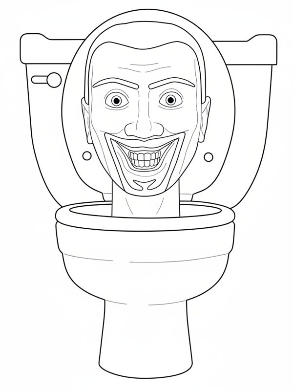 Skibidi toilet Coloring page