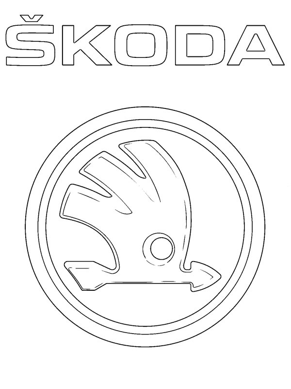 Škoda logo Coloring page