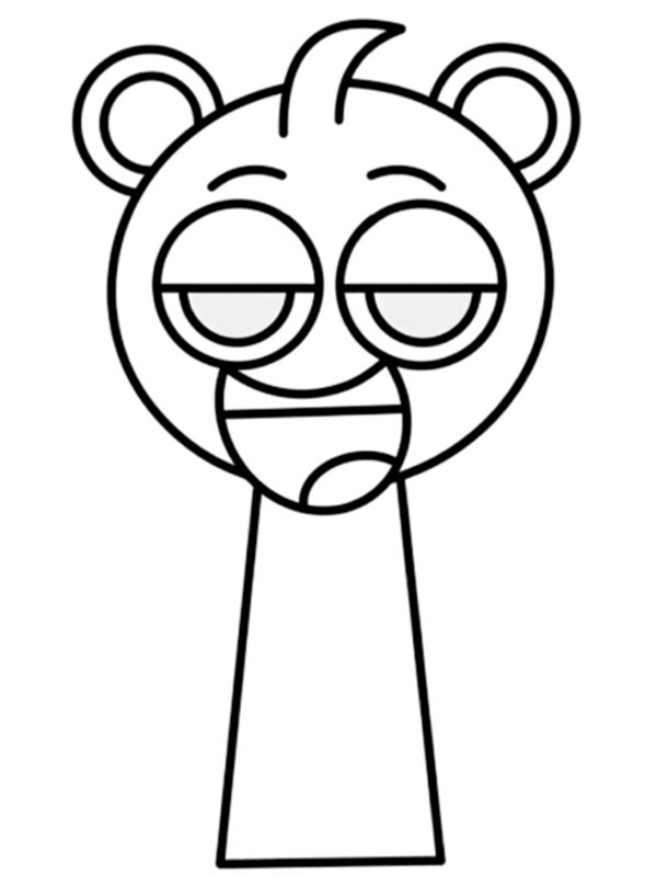 Sky Blue Sprunki Coloring page Sky Blue Sprunki Coloring page
