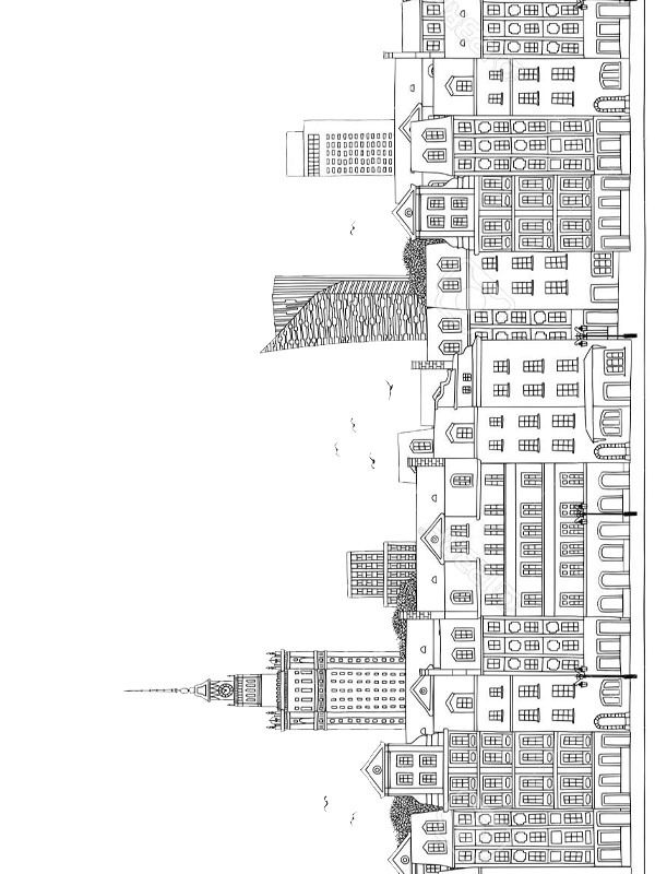 Skyline Warsaw Coloring page