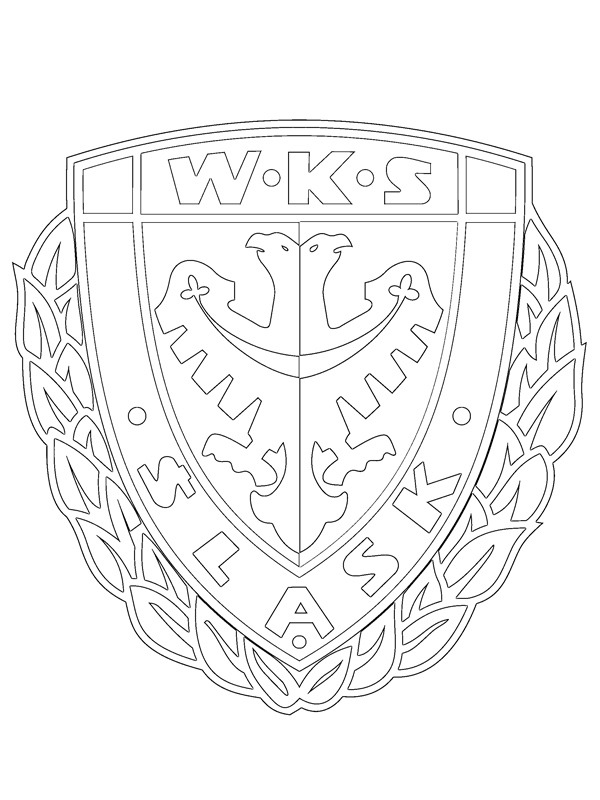 Śląsk Wrocław Coloring page Śląsk Wrocław Coloring page