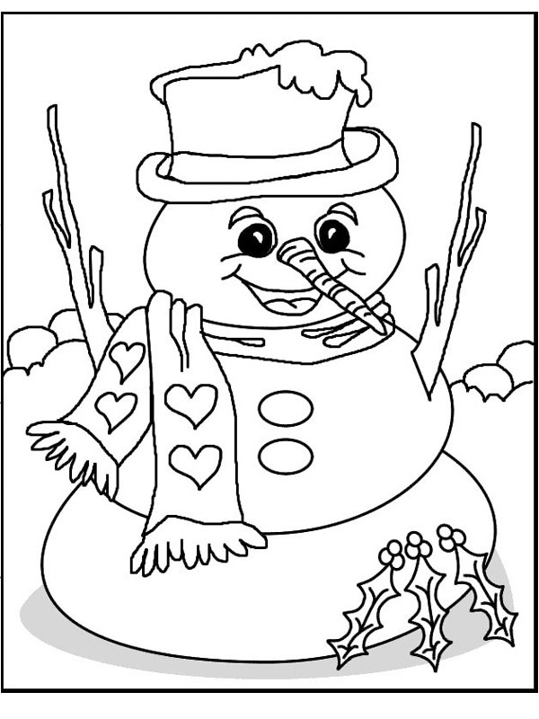 Snowman Coloring page