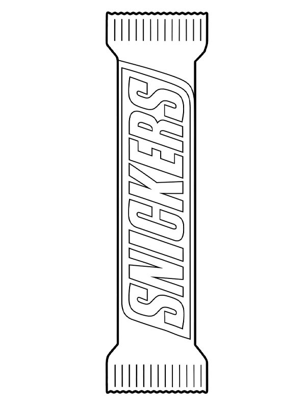 Snickers chocolate bar Coloring page Snickers chocolate bar Coloring page