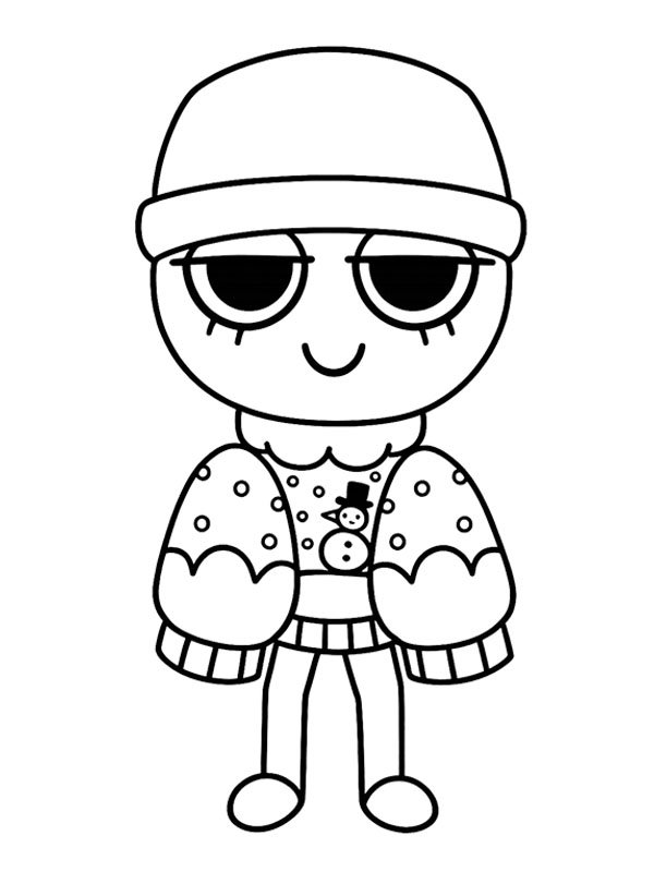 Snowball Fight Gigi Coloring page