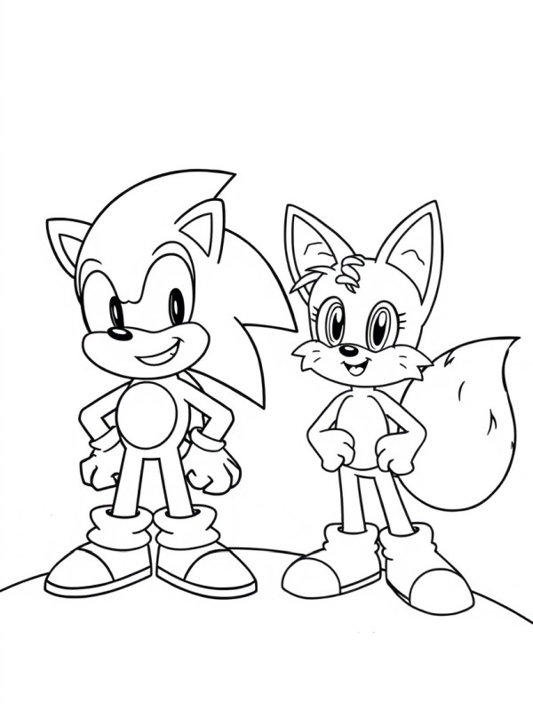 Sonic and Tails Coloring page Sonic and Tails Coloring page