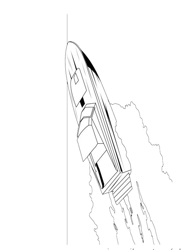 Speedboat Coloring page