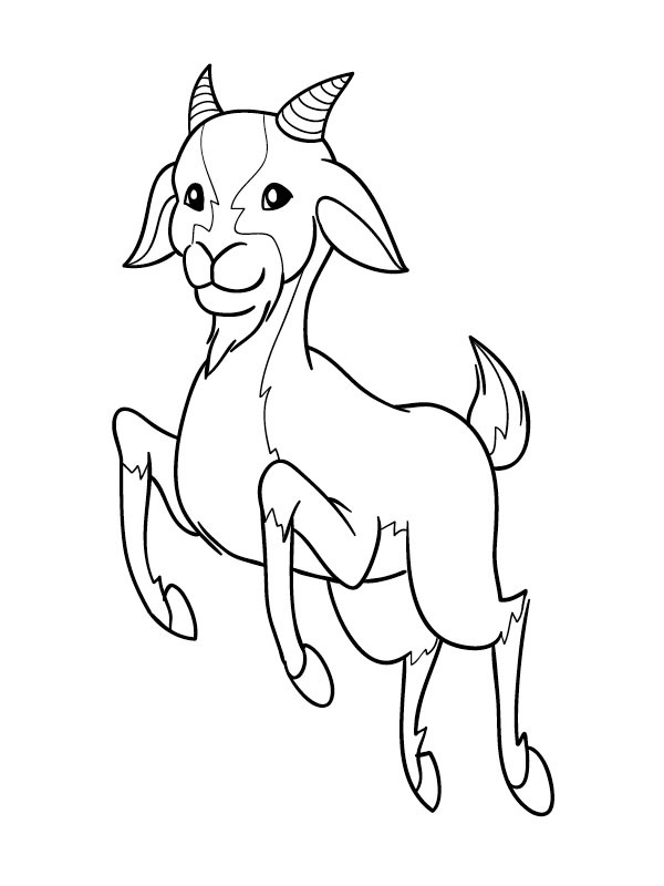 Jumping goat Coloring page