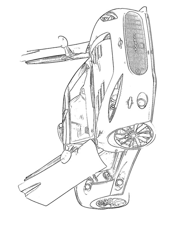 Spyker C8 Aileron Coloring page