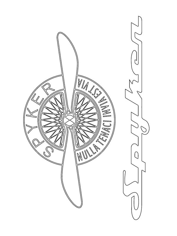 Spyker logo Coloring page