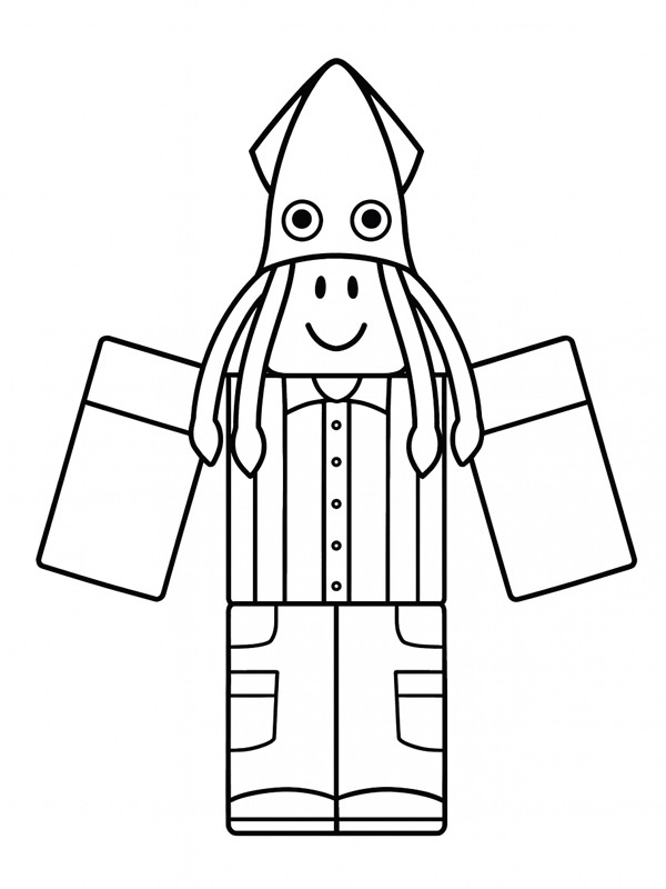 Squid Kid (09 Nights in the Forest) Coloring page Squid Kid (09 Nights in the Forest) Coloring page