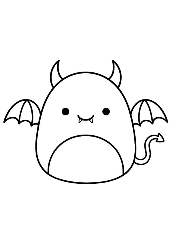 Squishmallow devil Coloring page Squishmallow devil Coloring page