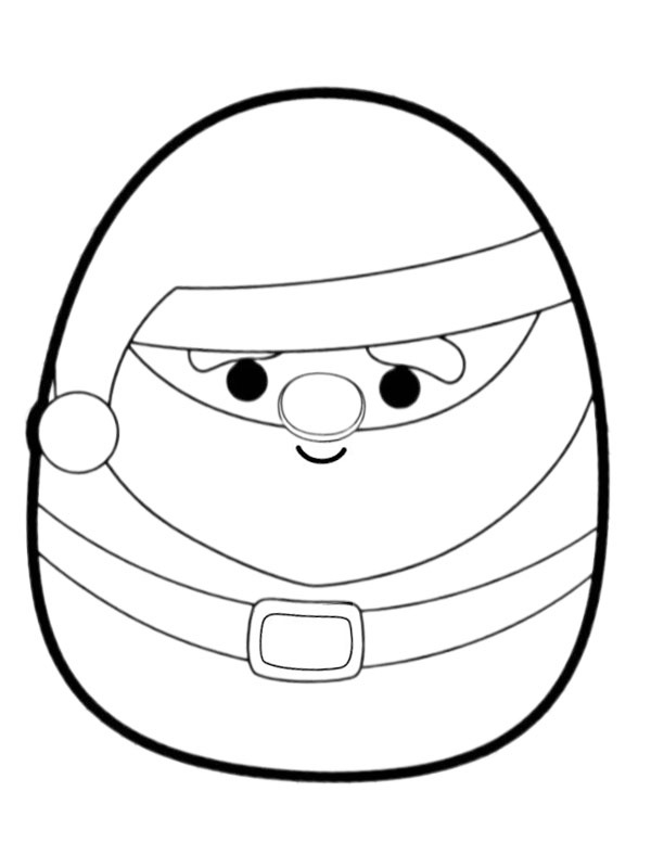 Squishmallows Santa Claus Nick Coloring page