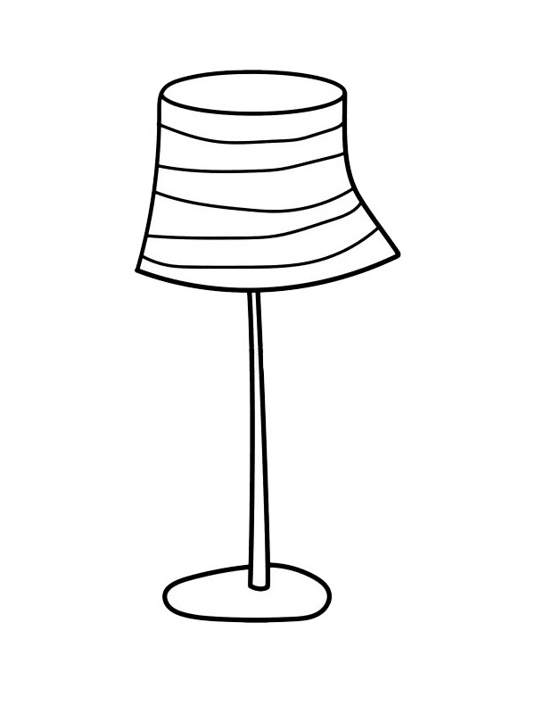 Floor lamp Coloring page