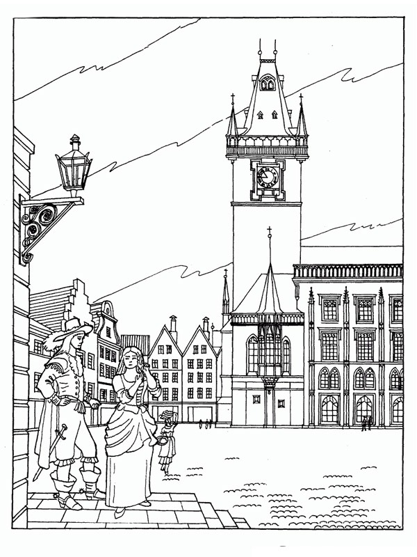 Old Town Hall Prague Coloring page
