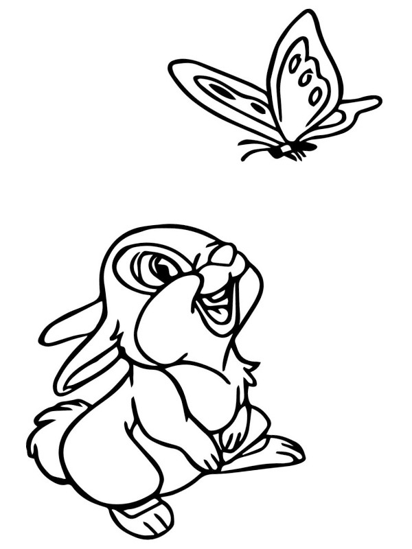 Thumper (Bambi) Coloring page