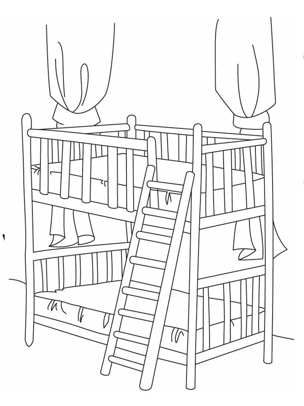 Bunk bed Coloring page