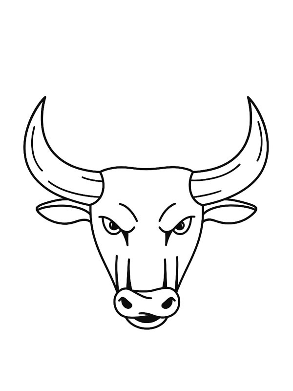 Bull head Coloring page