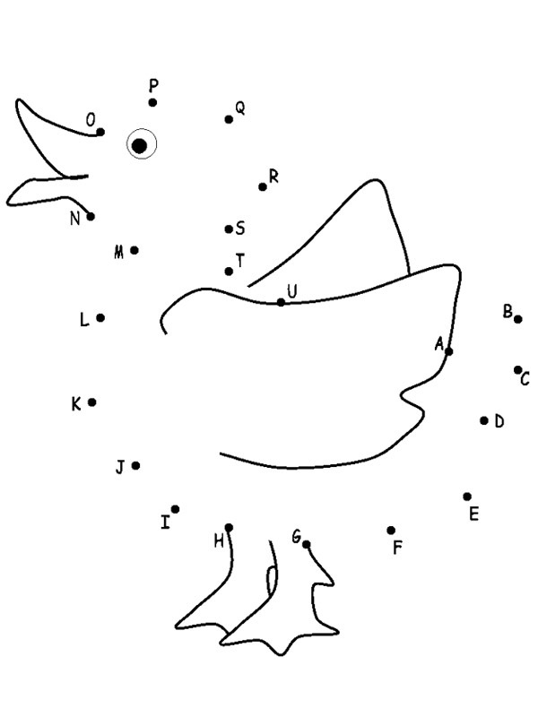 Duck dot to dot Coloring page