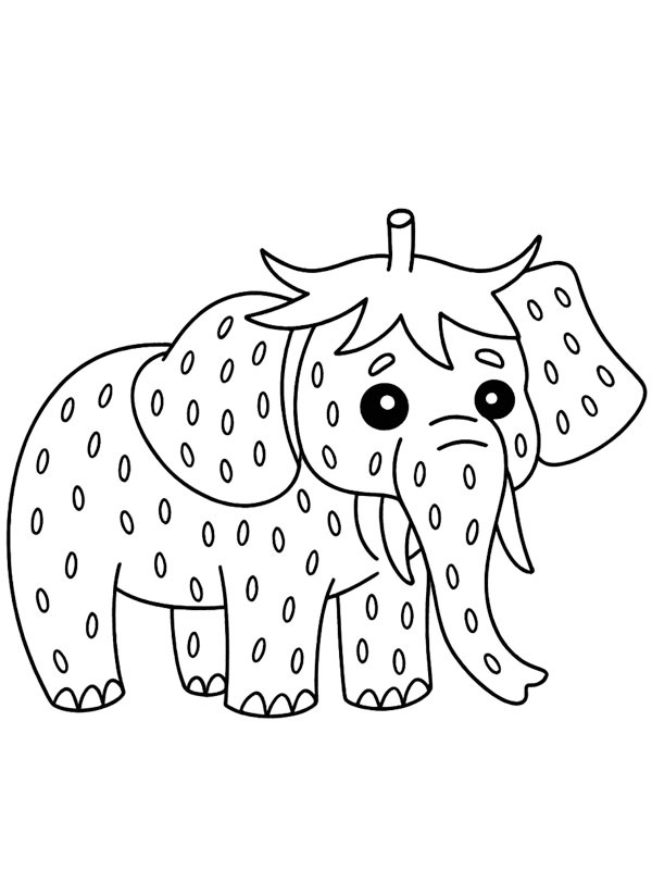 Strawberry Elephant Coloring page Strawberry Elephant Coloring page