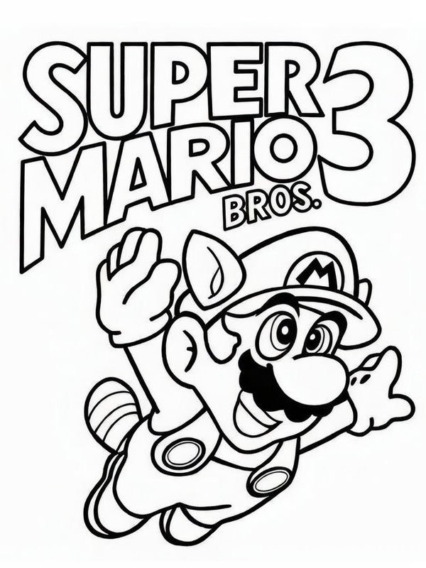 Super Mario Bros. 3 Coloring page