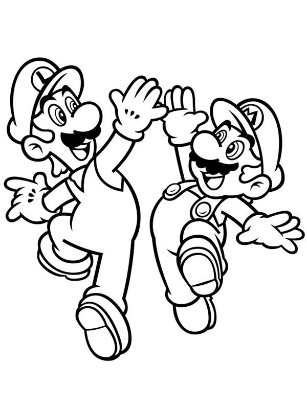 Super mario and Luigi Coloring page Super mario and Luigi Coloring page