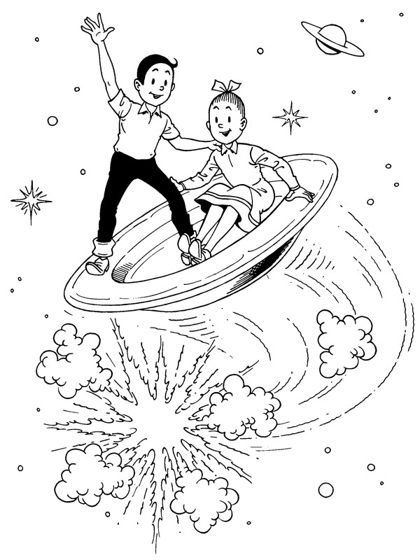 Spike and Suzy Coloring page