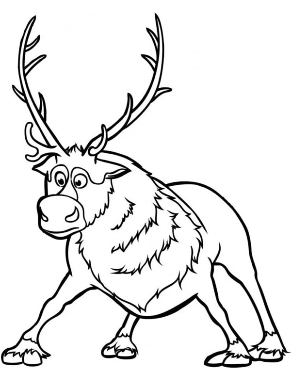 Reindeer Sven (Frozen) Coloring page