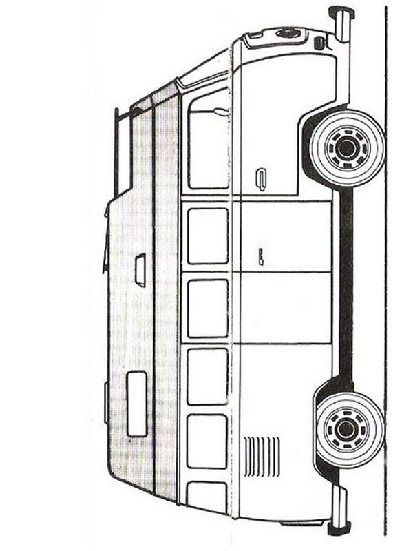 Volkswagon T2 Camper Coloring page